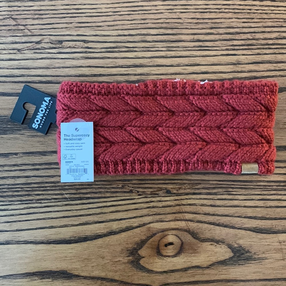NWT Sonoma Red Headwrap